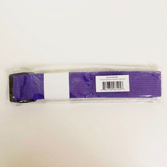 3/$20 Yoga Strap Belt 8 ft. Cinch Buckle Purple - Picture 4 of 5